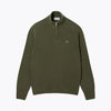 LC Zipped High Neck Carded Wool Sweater